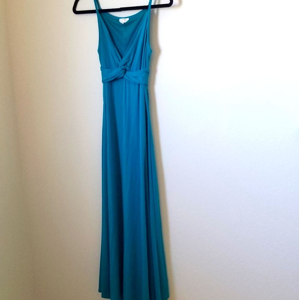 Max Mara turquoise long dress